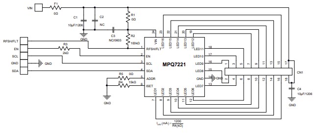 Schematic - Monolithic Power Systems (MPS) EV7221-R-00A Evaluation Board